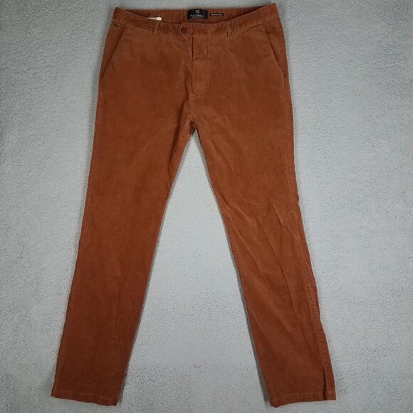 Scotch & Soda Corduroy Newman Pants Adult 36 X 33 Brown Stretch Casual Men's